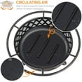 thumbnail image 6 of Fire Pit 36in Outdoor Wood Burning Fire Pits Wood Large Fire Bowl for Outside BBQ Bonfire Patio with Mesh Spark Screen, Poker and Rain Cover, 6 of 16