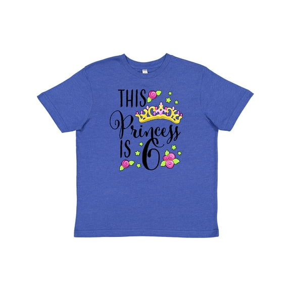 Inktastic This Princess is Six 6th Birthday Youth T-Shirt