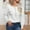 White, variant on Sweaters for Women, Fashion V-Neck Button Long Sleeve Dough Twist Pullover