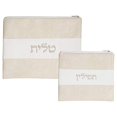 thumbnail image 2 of Tallit and Tefillin Bag Set for Jewish Prayer Shawl Zippered Leatherette Bags with Plastic Protection Cover (Ivory/White), 2 of 5
