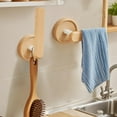 thumbnail image 2 of Storage Hook Rack - Beech White & Walnut Black, No Drilling Required, Strong Adhesive for Durable Mounting, 2 of 9