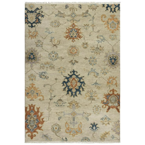 Alora Decor Muse 10' x 14' Beige/Beige/ Blue/ Yellow Hand Knotted Area Rug
