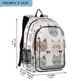 thumbnail image 2 of FORMRS Unisex School Backpack 17" Student Travel Bag with Laptop Compartment, Gray Cat Pattern, 2 of 7