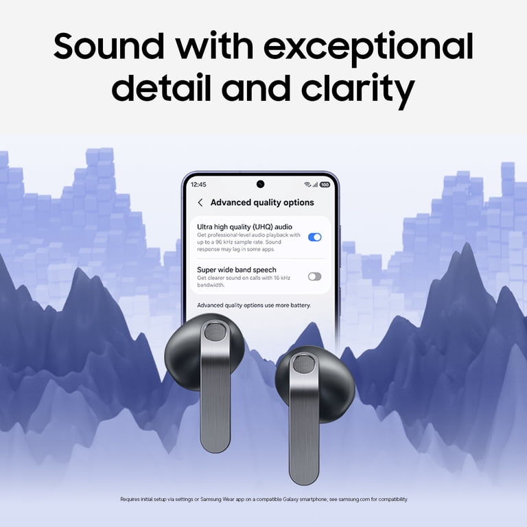 Samsung Galaxy Buds4 Bluetooth Headphones and Charging Case, White
