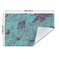thumbnail image 3 of LNWH Blue Puffy Clouds Art Pattern Placemats, 1 PCS Heat Resistant Washable PVC Table Mats, 18"x12", 3 of 6