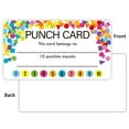 thumbnail image 3 of Youngever Punch Cards 200 Pack, Incentive Loyalty Reward Card for Classroom, Business, Kids, Students, Teachers 3.5 inch x 2 inch, Confetti Design, 3 of 3