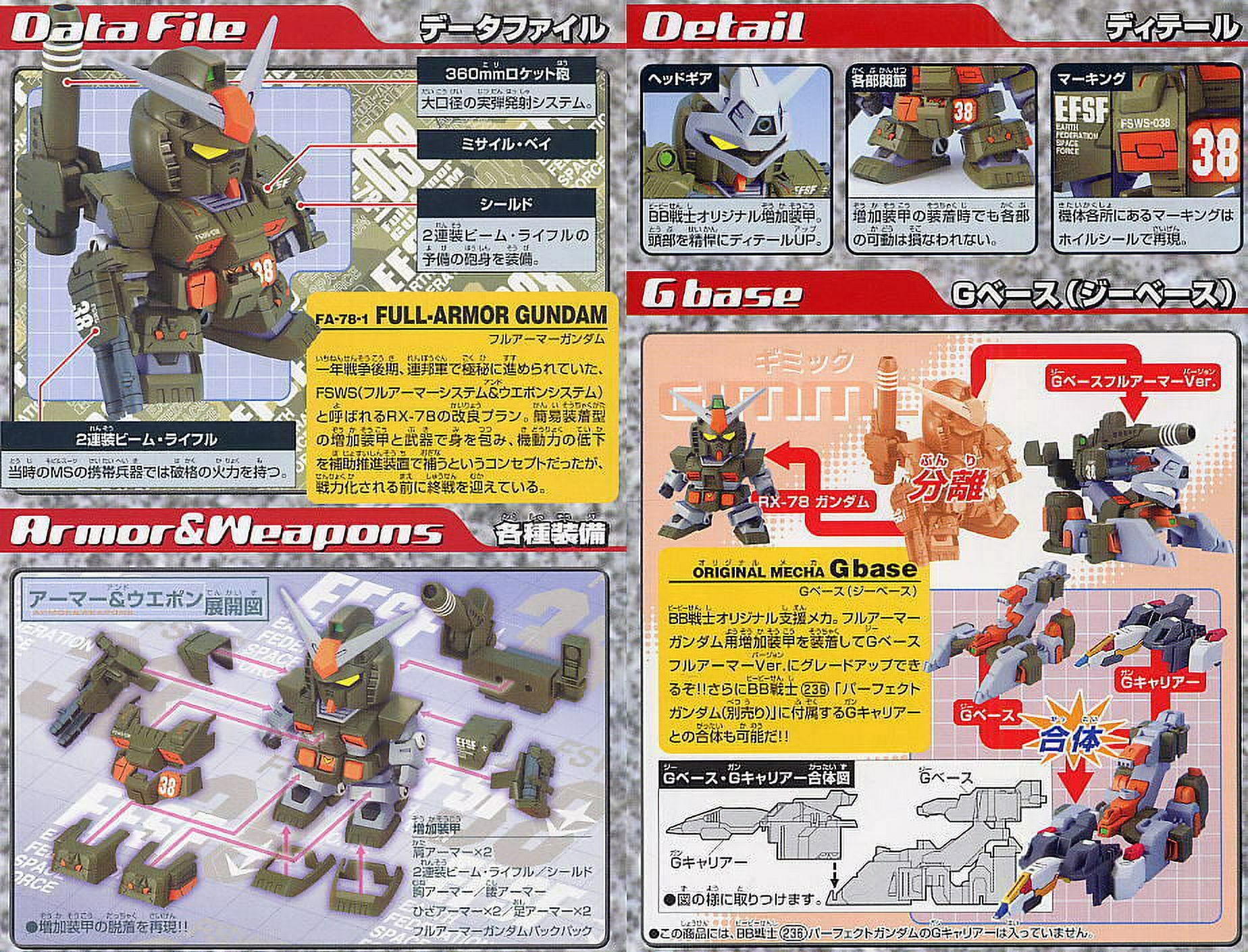 Bandai Hobby Legend BB #251 BB251 FA-78-1 Full Armor Gundam SD Model Kit