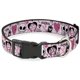 thumbnail image 1 of Collar para mascotas, collar de perro, hebilla de plástico, The Nightmare Before Christmas Jack y Sally Doodles, rosa, 9.5 a 14.5 pulgadas de ancho, 1 of 8