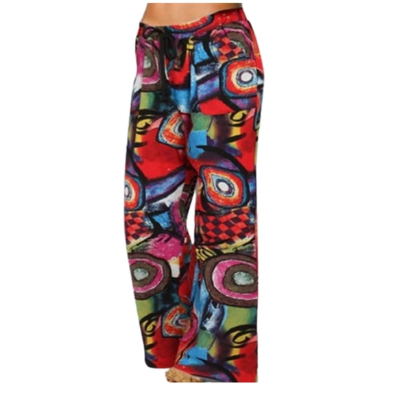 Bigersell Women Skinny Pants High Waist Full Length Pants Womens Ladys Casual High Waist Loose Pants Comfy Stretch Printing Wide Leg Pants Ladies Casual Pants
