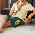 thumbnail image 6 of Bixox Men's Avocado in Space printed lightweight casual shorts, soft sleep shorts with pockets., 6 of 7