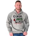 thumbnail image 4 of Funny Christmas Candy Lights Poles Hoodie Hooded Sweatshirt Men Brisco Brands X, 4 of 6