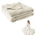 thumbnail image 2 of Cotton Muslin Throw Blanket, Summer Gauze Throws for Bed Couch，Soft Lightweight Breathable Linen Blankets Bedspread for Adults All Season, 51"X59", 2 of 9