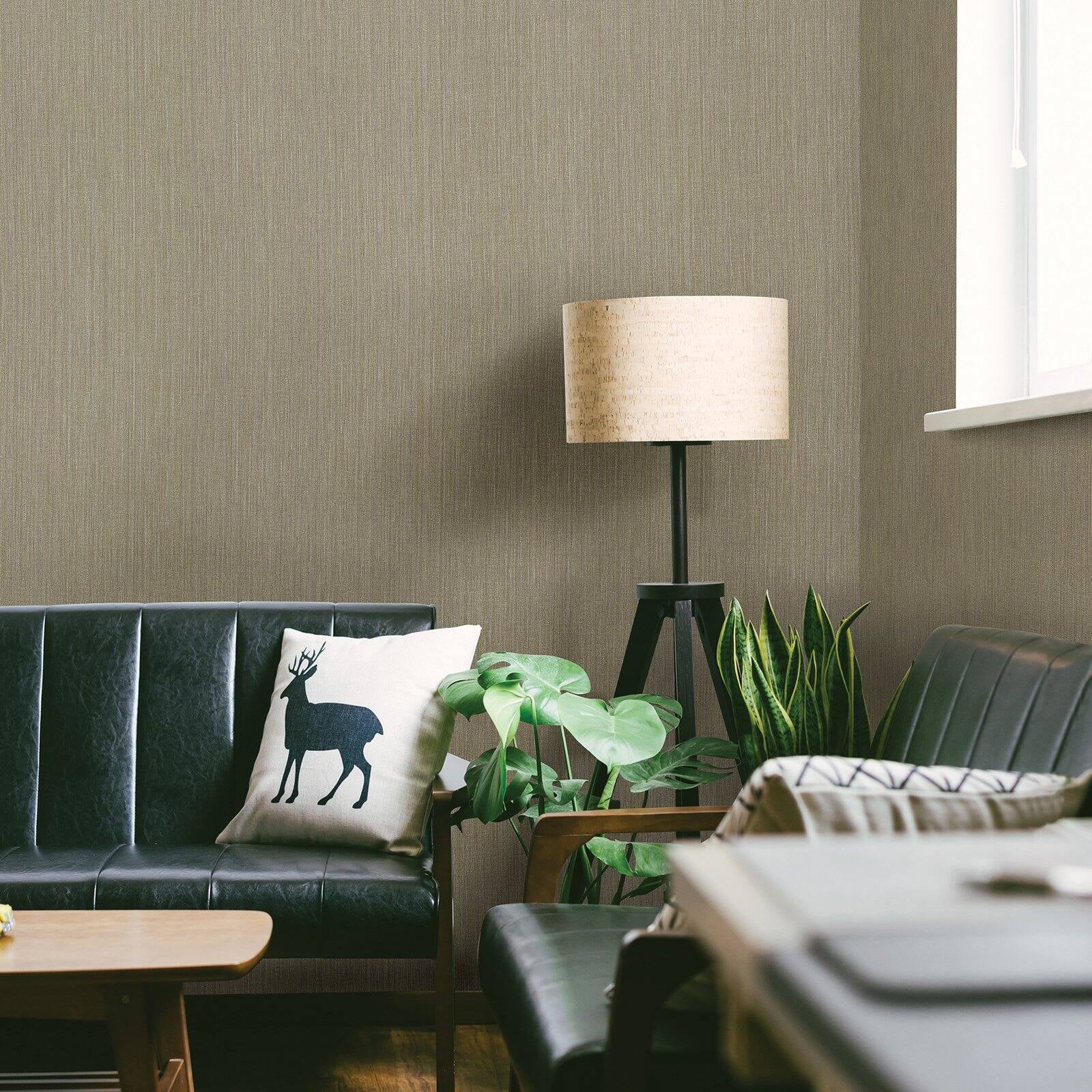 Warner Textures Derrie Neutral Vertical Stria Wallpaper, 27-in by 27-ft, 60.8 sq. ft