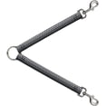 thumbnail image 1 of Dog Leash Splitter Mustache Monogram Black Grays 1 Foot Long 1 Inch Wide, 1 of 1