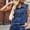 Blue, variant on Dianli Denim Buttoned V‑Neck Vest With Collar Lightweight Washed Finish Pocket Detail Classic Casual Layering Piece For Spring Summer Travel Weekend And Everyday Wear Denim Vest Top Black L