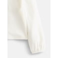 thumbnail image 3 of Wonder Nation Toddler Girls' Velour Cardigan with Long Puff Sleeves, Sizes 18M-5T, 3 of 3