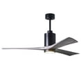thumbnail image 4 of Patricia-3 three-blade ceiling fan in Polished Chrome finish with 60” solid barn wood tone blades and dimmable LED light kit&nbsp;, 4 of 7