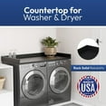 thumbnail image 4 of OfficeSimpli Washer Dryer Countertop w Non-Slip Pads, Made in USA, Laundry Room Wood Topper, Washer Dryer Cover for Top, Laundry Guard, Laundry Countertop, Laminate Finish, (Black), Large, 4 of 7