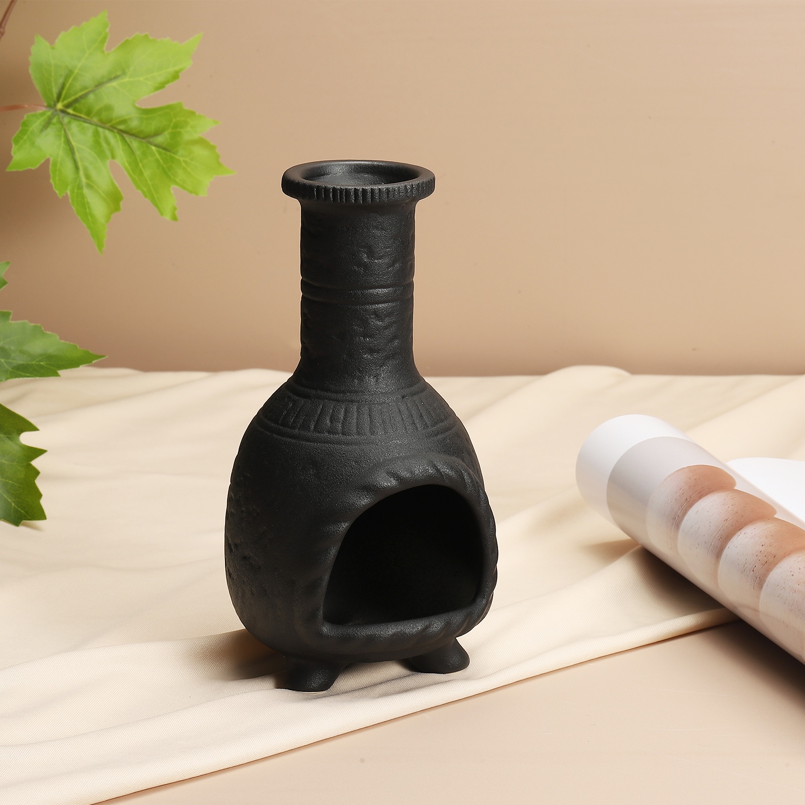 Uxcell Modern Incense Burner, Ceramic Holder for Meditation and Yoga, Gray