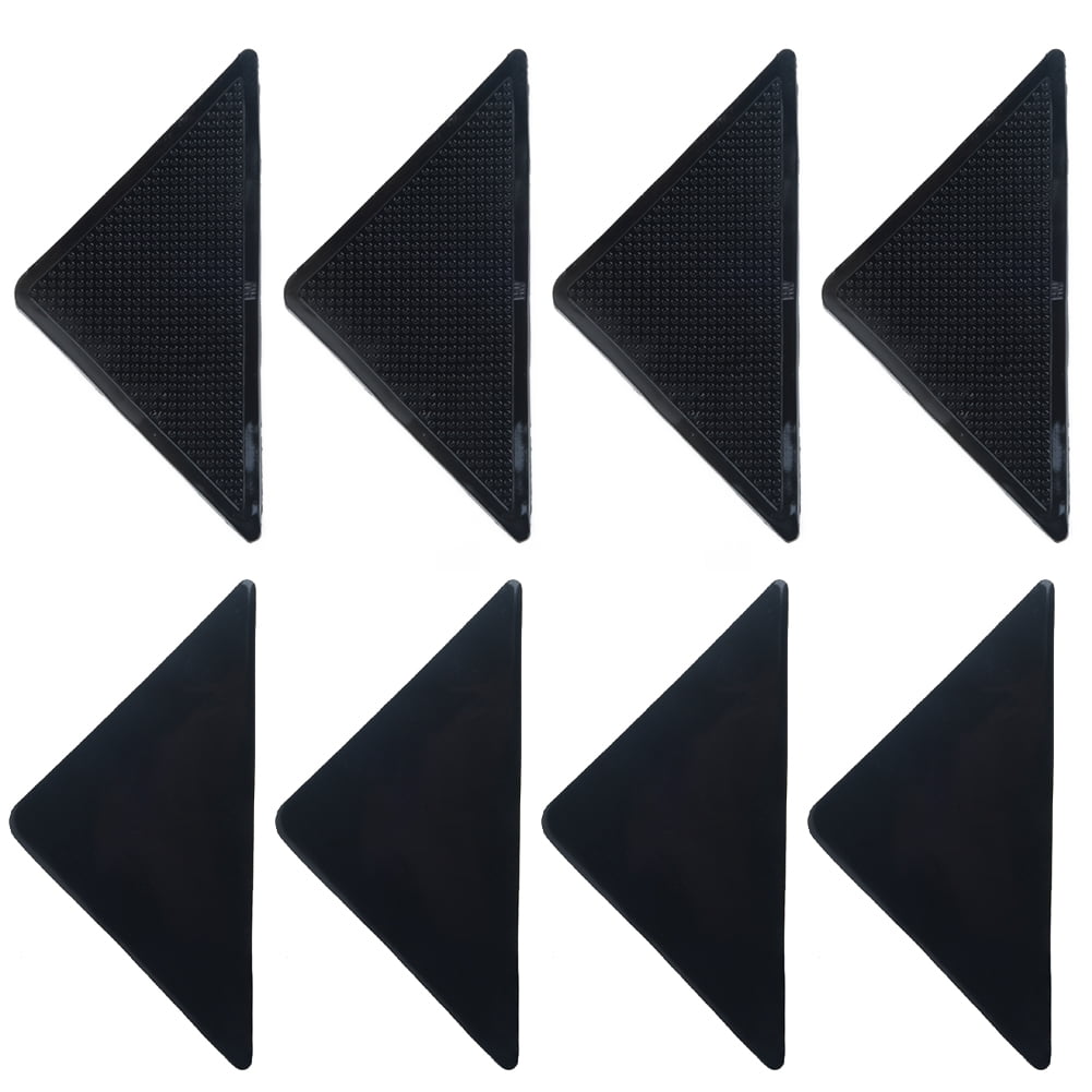 4-Pack Rug Grippers Stopper Anti Slip Rubber Corner Mat Washable Carpets Pad Reusable