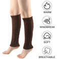 thumbnail image 5 of Women's Solid Cable Knit Leg Warmers Knitted Crochet Winter Socks, 5 of 5