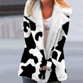 thumbnail image 2 of Fanxing Winter Coat for Teen Girls Faux Fur Sherpa Lined Oversized Jacket Coats for Juniors Fuzzy Fleece Warm Shacket Shaggy Outwear with Pocket Black XXL, 2 of 6