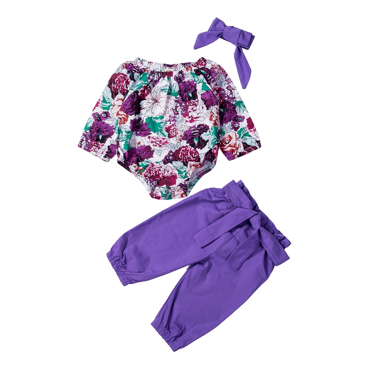 Baby girl purple romper hotsell