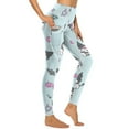 thumbnail image 3 of Kuromi And My Melody High Waisted Leggings for Women, Yoga Pants with Pockets, Soft Athletic Tummy Control Pants for Running Yoga Workout, 3 of 5