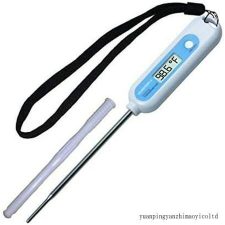 

Veterinary Thermometer. Fast Accurate Temperatures In 8-10 Sec. Beeps When Ready. Stainless-Steel Probe W/ Rounded Tip. Three Lengths For Farm Animals & Pets. (5 Probe)