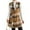 Khaki, variant on Arlun Womens Flannel Plaid Vest Coats Trendy Long Sleeveless Lapel Button down Jackets Casual Fall Winter Checkered Shacket No Hooded Coat Soft Comfort Outwear Red XL
