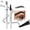 Black, variant on Fork Tip Liquid Eyebrow Pen, Black, Waterproof Long Lasting Brow Pen, Clear Defined Hair Like Brows for Natural Black Hair