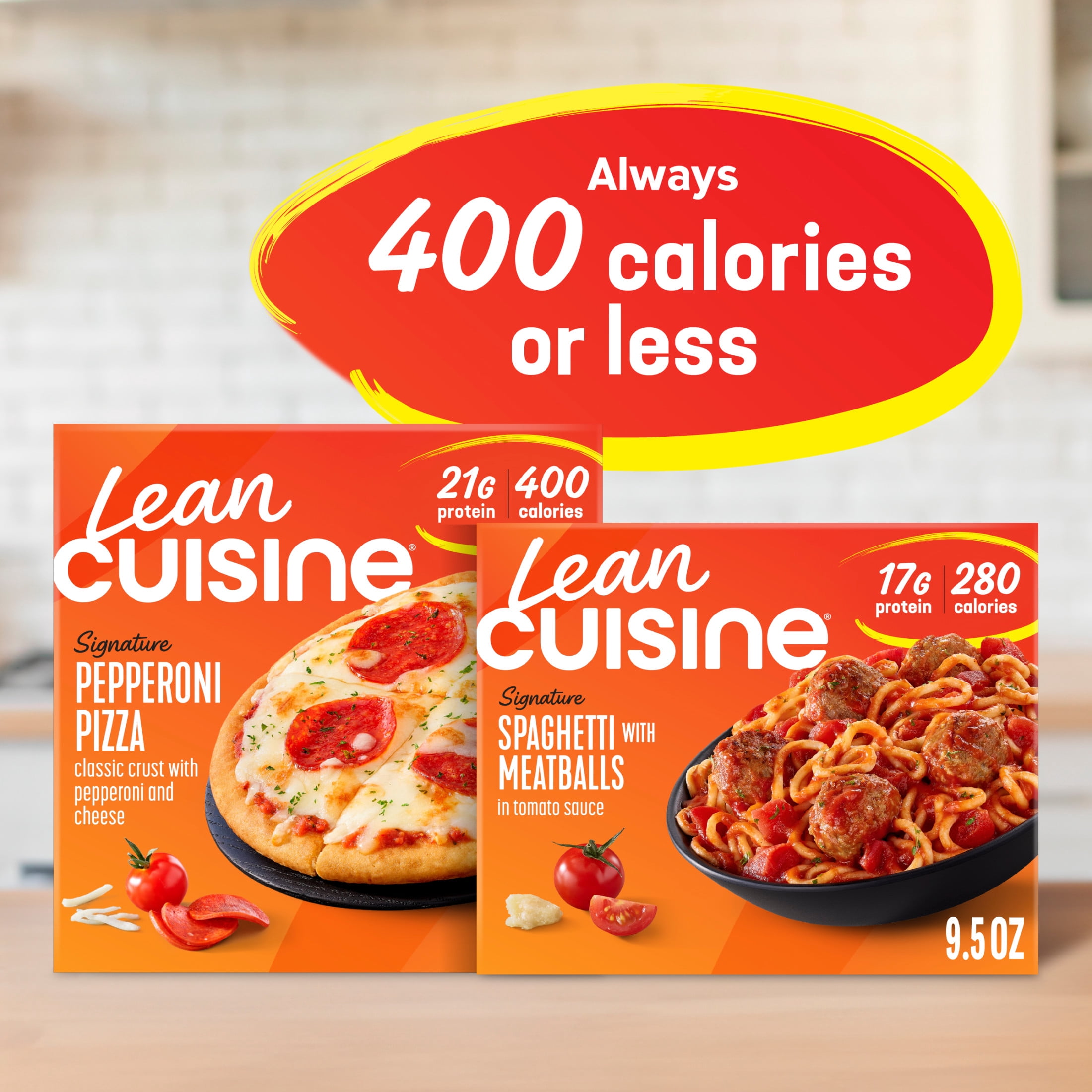 Lean Cuisine Spaghetti with Meatballs Microwave Meals for Lunch or Dinner, 9.5 oz (Frozen)