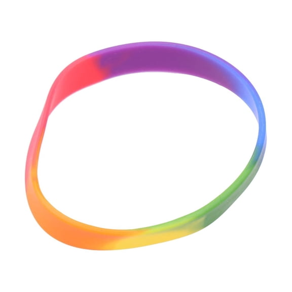 MLINS 10pcs Silicone Bangle Color Bracelet Bracelet Fashion Unique Wristband