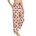 thumbnail image 2 of Naloa Hand Drawn Tomatoes Print Women’s Ultra-Soft Comfy Pajama Lounge Pants with Pockets & Drawstring, 2 of 8