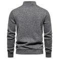 thumbnail image 4 of Odeerbi Winter Cotton Turtleneck Sweater For Men 2025 Casual Solid Color Long Sleeve Pullover Sweater Tops Blouse Dark Gray, 4 of 5