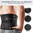 thumbnail image 4 of Lumbar Support Belt Supports Lower Back and Back Pain Relieves 4 Springs Support Adjustable Double Strap for Men and Women, XL, Black, 4 of 5