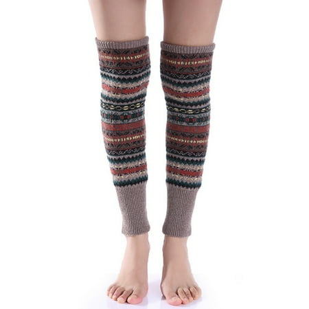 

Adult Fall Boho Long Socks Cuffs Topper Legging Pads Leg Sleeve for Eighteen s Party Sports Shopping Khaki