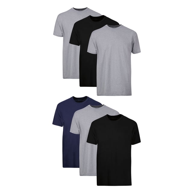 Remera Hanes Cuello Redondo Antitranspirante Pack de 6 Talle Grande