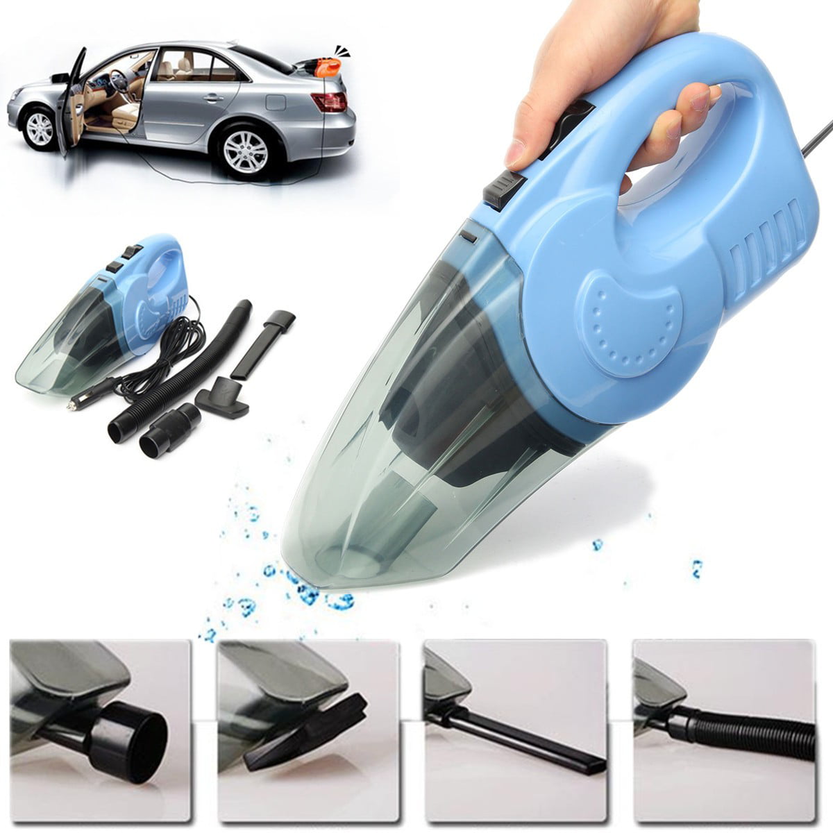 Car Vacuum Cleaner 12v Wireless High Power 120w Mini Portable Wet Dry Dirt HOT 