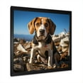 thumbnail image 2 of Designart "Beagle Dog Rescued on Rocky Terrain" Animals Framed Wall Art Decor - Modern White Dog Beagle Hallway Framed Wall Art Decor, 2 of 6