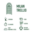 thumbnail image 6 of Vita 27"L x 59"H Milan Classic Vinyl Trellis, White, 6 of 6