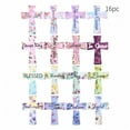 thumbnail image 5 of 16 Pieces Christian Religious Cross Bookmark Religious Bible Verses Bookmarks Page Clips for Women Student School Reading Gifts, 16 Styles (Floral Style), 5 of 5