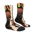 thumbnail image 3 of Attack On Titan Adult Socks Casual Tube Socks Durable Comfort Calf Socks Soft Elastic Crew Socks 2 Black-2, 3 of 9