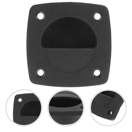 Baluue 2Pcs Black Boat Hatch Handle Stainless Steel Flush Pull for Marine Use