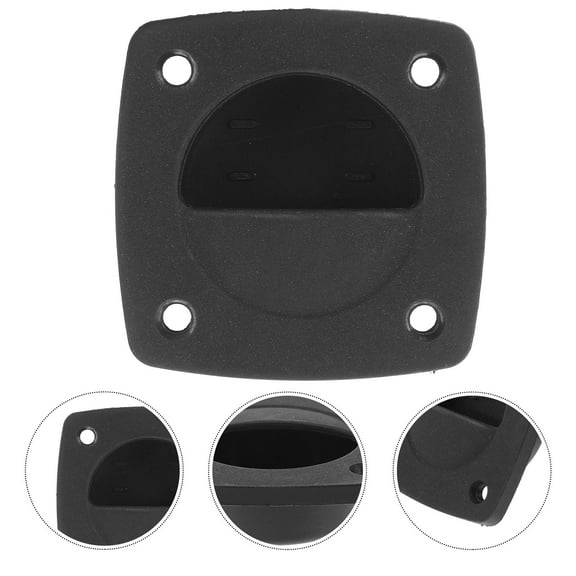 Baluue 2Pcs Black Boat Hatch Handle Stainless Steel Flush Pull for Marine Use