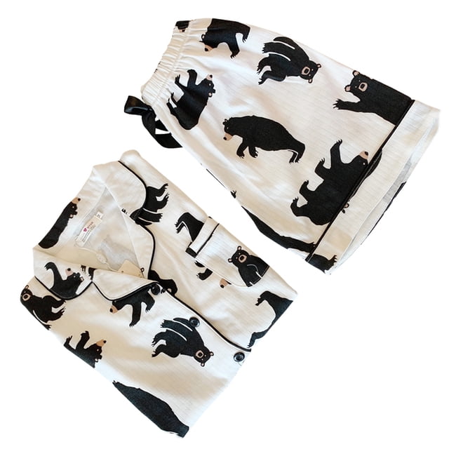 TEHAUX 1Jgo Para Casa Pijama Mujer Dos Piezas Manga Corta
