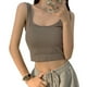 thumbnail image 1 of Camisetas sin mangas cortas de entrenamiento de gimnasio acanaladas ajustadas con cuello cuadrado sin mangas sexy, 1 of 4