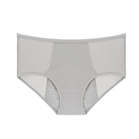 Aayomet Panties For Women Womens Printed Seamless Adhesive Panties Low Waist Ice Silk Thong Panties Grey 4XL