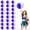 Purple+White, variant on Cheer Pom Poms 22 Pcs with Handle, Cheerleading Handheld Squad Pompoms for Sports Team Cheer Spirit Games Dance Party Adults