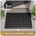thumbnail image 3 of PABUBE Outdoor Doormat, Durable Welcome Mat, Dirt Trapper Rubber Mat and Non-Slip Low Pile Doormat for Entry Rug, Black, 19" x 30", 3 of 12